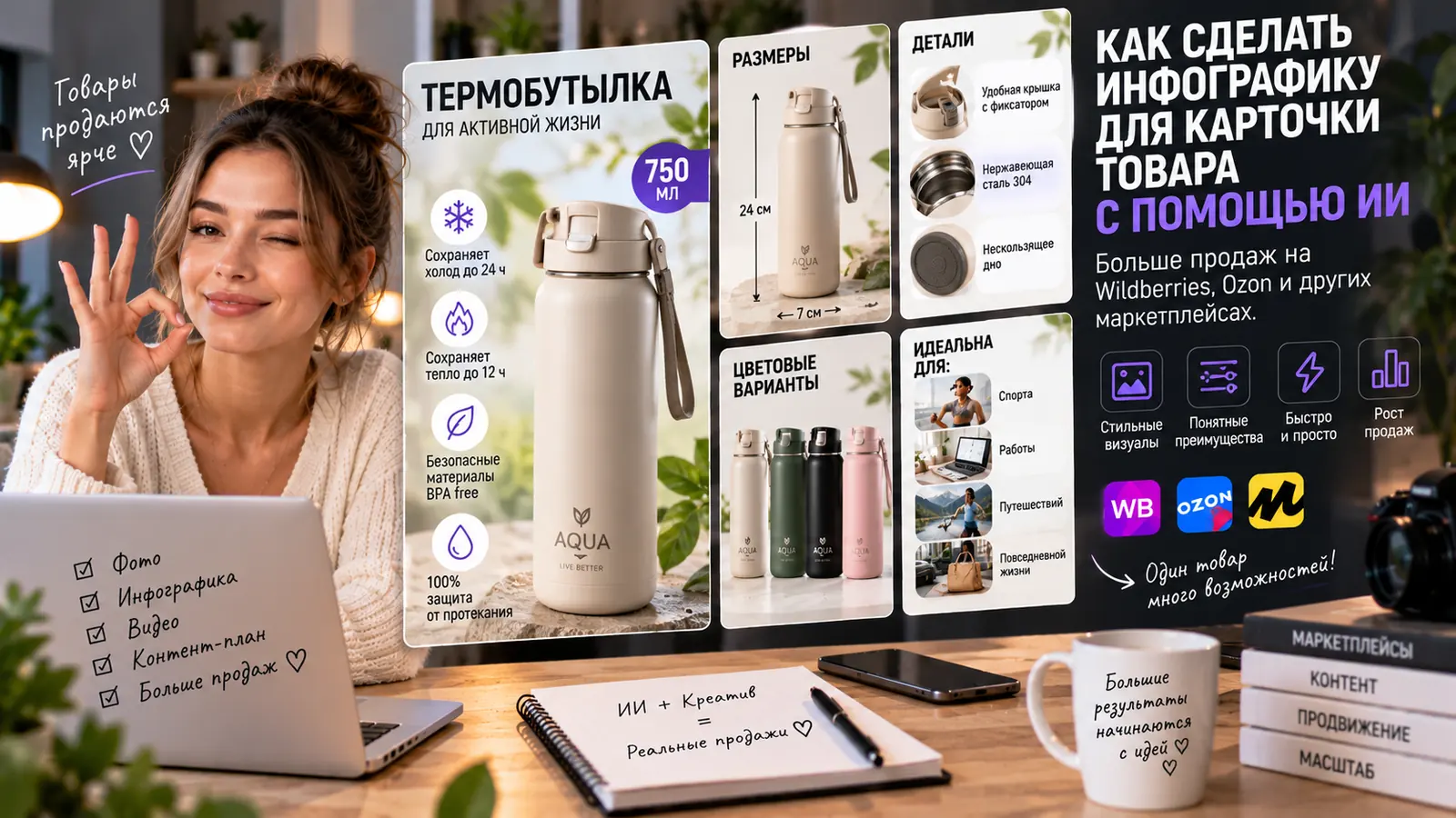 Как сделать инфографику для карточки товара с помощью ИИ